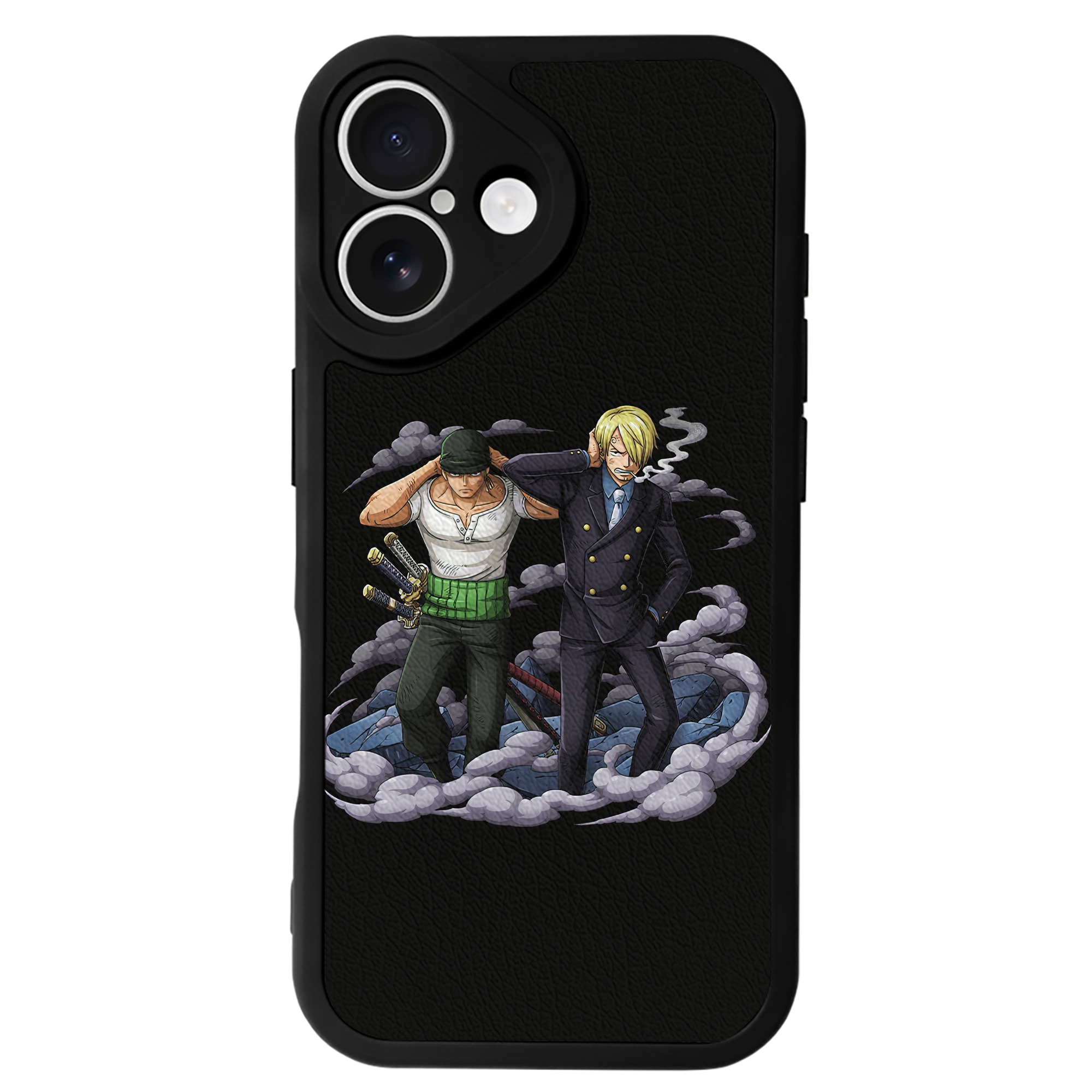 （画像用） ワンピース サンジ ONE PIECE Sanji 【iPhone 16シリーズ対応】シリコンスマホケース（レザー調） 材質：シリコン